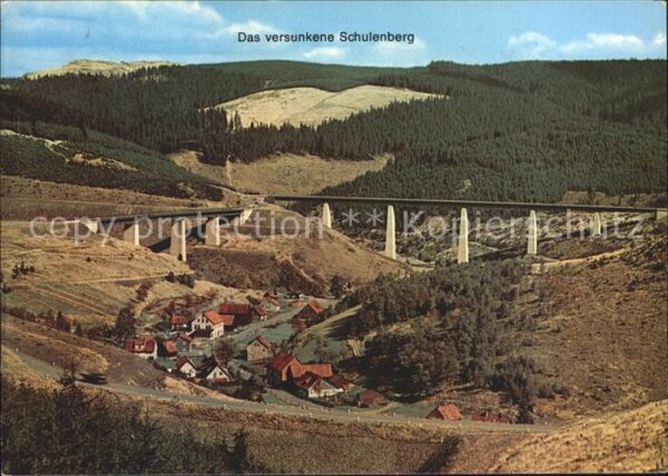 Schulenberg Oberharz Altes Dorf vor der Überflutung Viadukt
