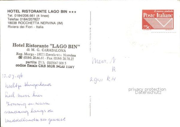 Rocchetta Nervina Hotel Ristorante Lago Bin – Bild 2