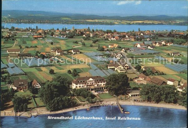 Insel Reichenau Fliegeraufnahme Strandhotel Löchnerhaus