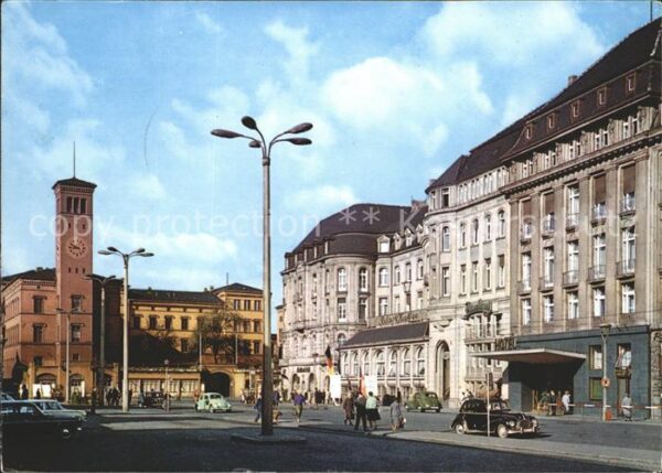 Erfurt Bahnhofsplatz mit Interhotel Erfurter H