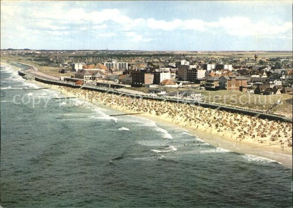 Westerland Sylt Fliegeraufnahme mit Strand