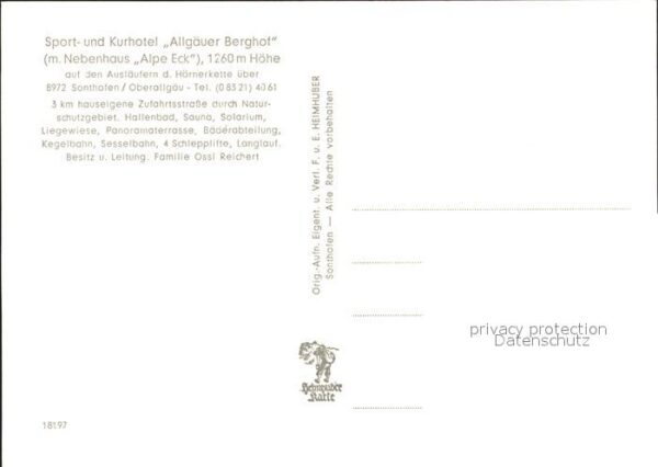 Sonthofen Oberallgaeu Kur-und Sporthotel Allgäuer Berghof – Bild 2