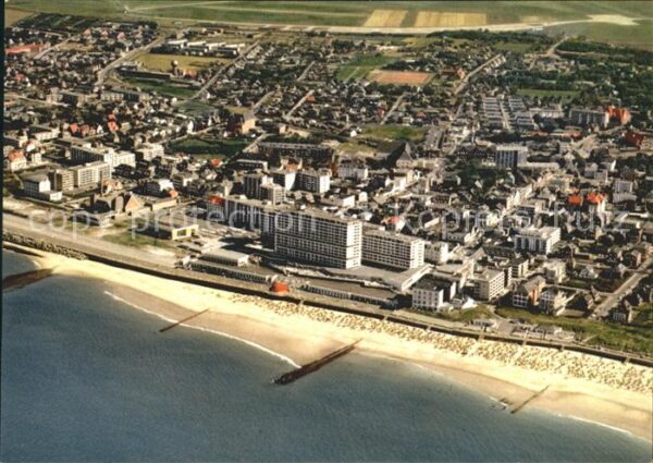 Westerland Sylt Fliegeraufnahme mit Strand