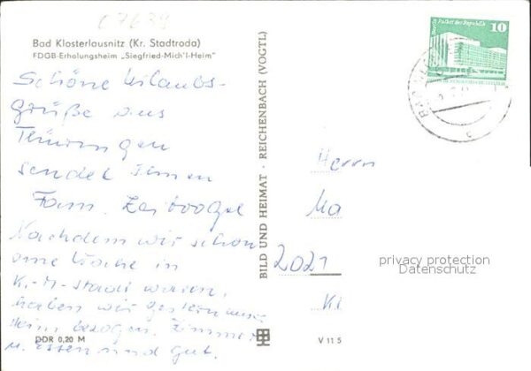 Bad Klosterlausnitz FDGB Erholungsheim Siegfried Michel Hei – Bild 2