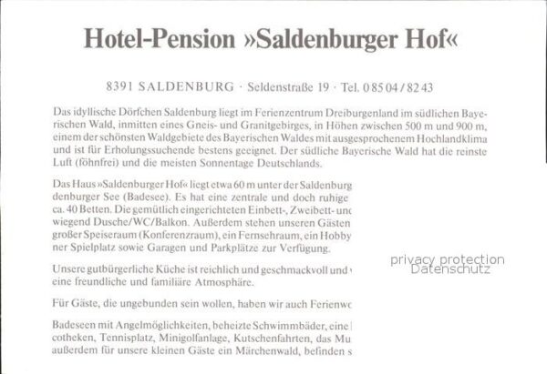 Saldenburg Hotel Pension Saldenburger Hof – Bild 2