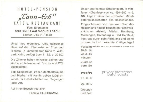 Knuellwald Hotel Pension Tann-Eck – Bild 2