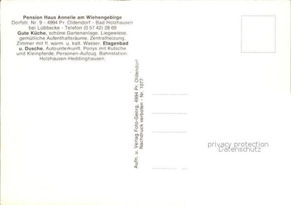 Bad Holzhausen Luebbecke Oldendorf Pension Haus Annelie – Bild 2