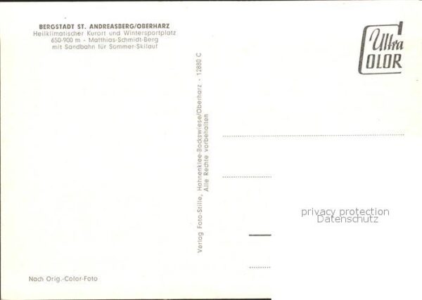 St Andreasberg Harz Matthias Schmidt Berg mit Sandbahn für – Bild 2