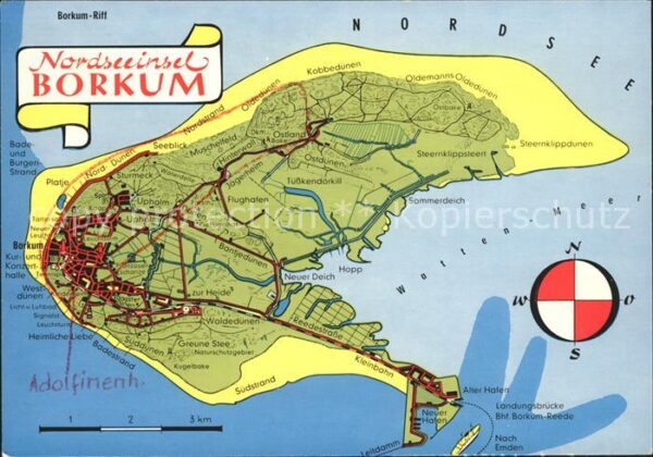 Borkum Landkarte