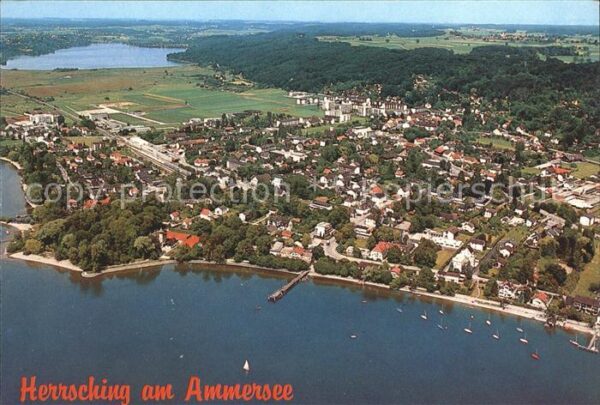 Herrsching Ammersee Fliegeraufnahme mit Ammersee