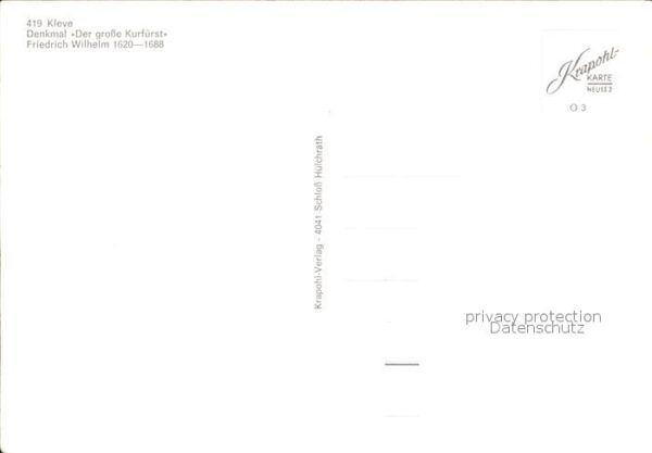 Kleve Denkmal Der große Kurfürst Friedrich Wi – Bild 2