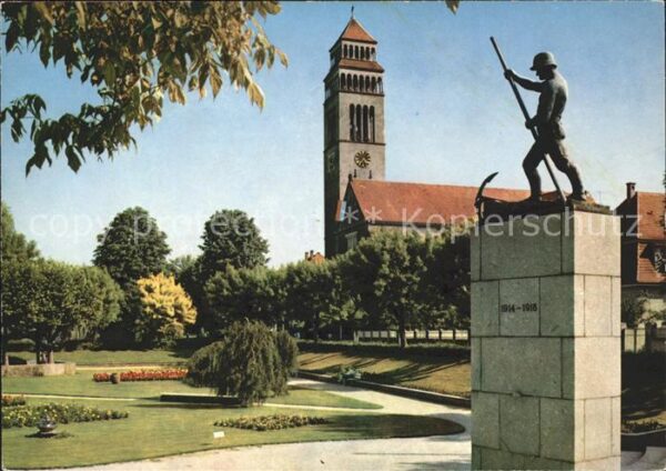 Kehl Rhein Rosengarten mit Pionierdenkmal