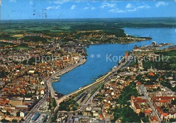 Flensburg Fliegeraufnahme mit Förde