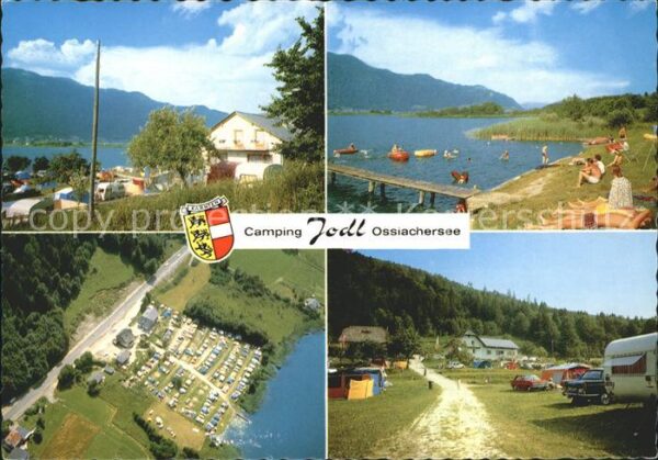 Ossiachersee Camping Jodl Strand Fliegeraufnahme
