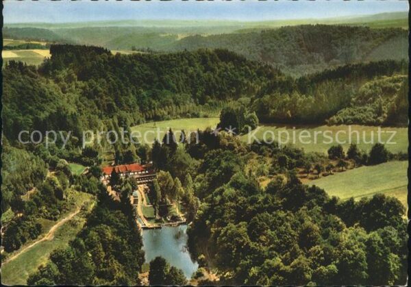Manderscheid Eifel Hotel Cafe Heidsmühle Fliegeraufnahme