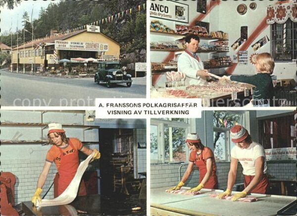 Schweden Bäckerei Franssons Polkagrisaffar