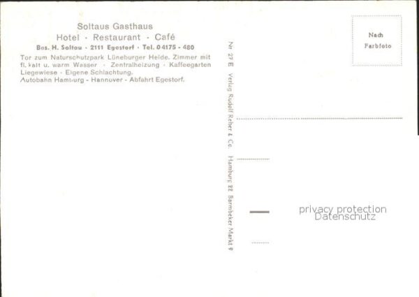 Egestorf Nordheide Soltaus Gasthaus Hotel Restaurant – Bild 2