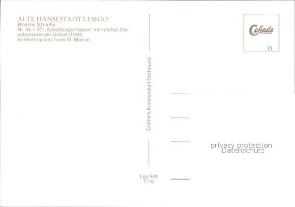 Lemgo Alte Hansestadt Fachwerkhäuser Breite S – Bild 2