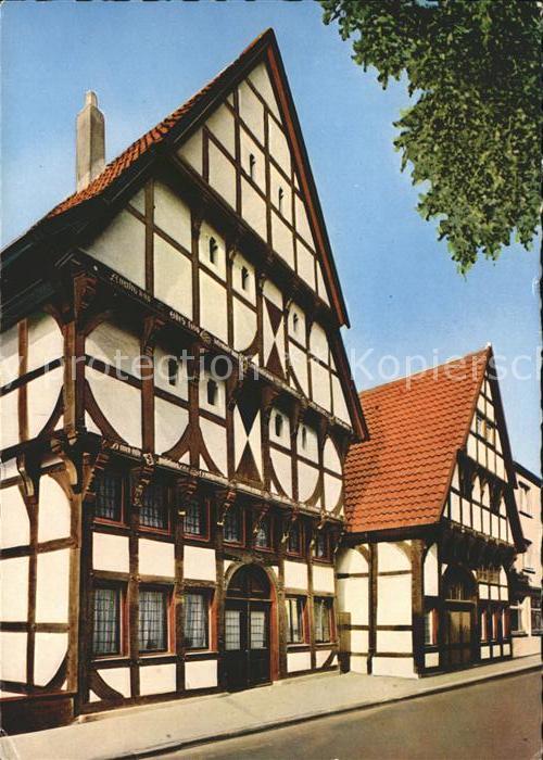 Herford Riemenschneider-Haus Fachwerk in Brüder