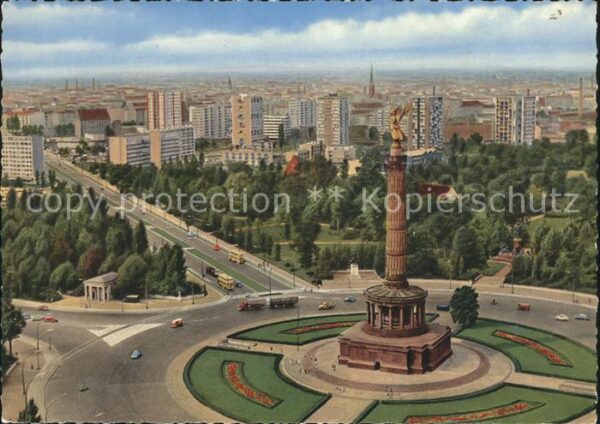 Berlin Fliegeraufnahme Siegessäule und Hansavi