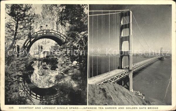Bruecken Bauwerke Japanese Tea Garden Golden Gate Bridge