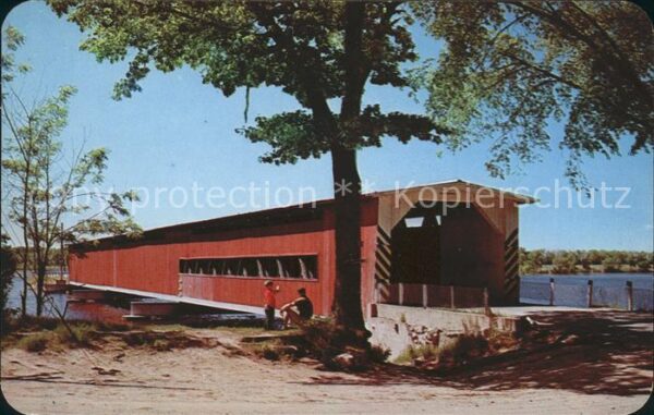 Bruecken Bauwerke The Covered Bridge Michigan