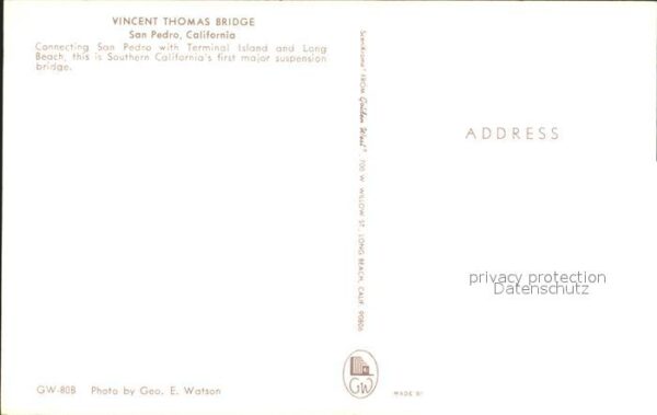 Bruecken Bauwerke Vincent Thomas Bridge San Pedro Califor – Bild 2