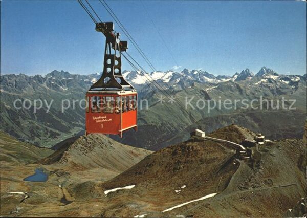 Seilbahn Weissfluhgipfel Parsenn Silvrettagruppe