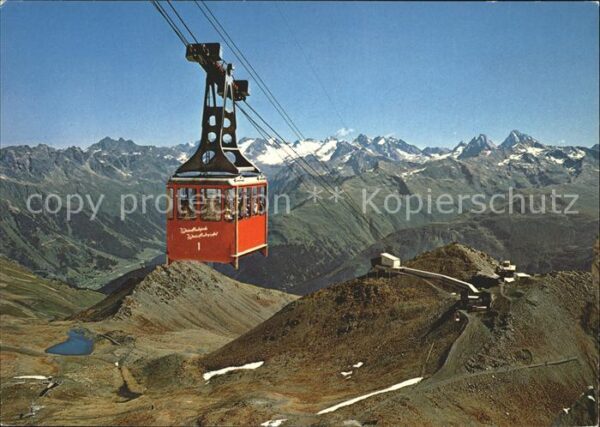 Seilbahn Weissfluhgipfel Parsenn Silvrettagruppe