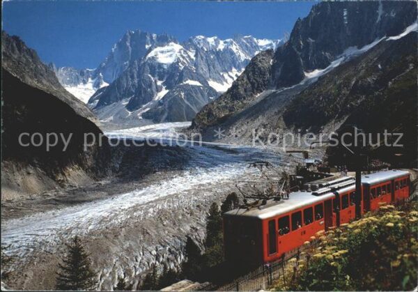 Zahnradbahn Montenvers Mer de Glace Grandes Jorasse