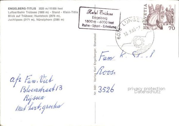 Seilbahn Trübsee Engelberg-Titlis Huetstock Juch – Bild 2