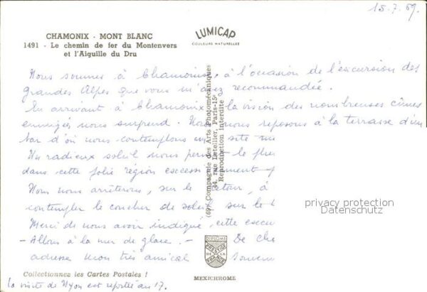 Zahnradbahn Montenvers Aiguille du Dru Chamonix-Mon – Bild 2
