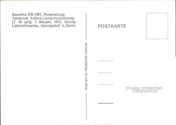 Lokomotive Tenderlok 078 062-7 – Bild 2