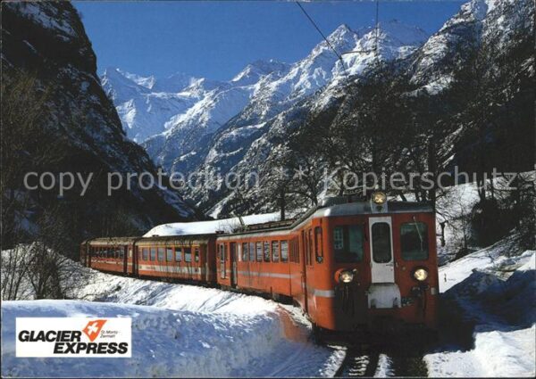 Eisenbahn Glacier-Express Zermatt-St. Moritz Matt
