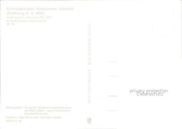 Lokomotive 99-1585-1 Güterzug Preßnitztal Streckew – Bild 2