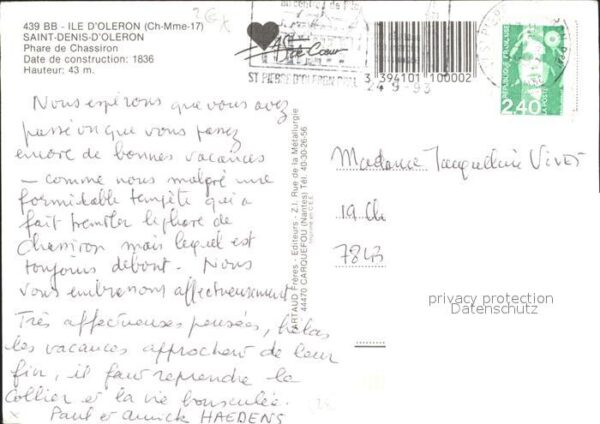 Leuchtturm Lighthouse Ile d_Oleron Saint-Denis Phare Chassiro – Bild 2