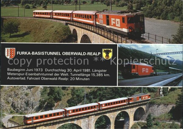 Eisenbahn Furka-Basistunnel Oberwald-Realp Glacie