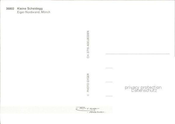 Eisenbahn Kleine Scheidegg Eiger-Nordwand Mönch – Bild 2