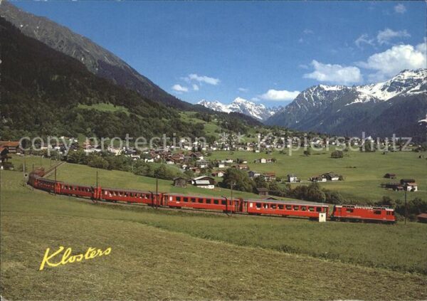 Eisenbahn Klosters-Dorf Canardhorn Vereina-Weissh