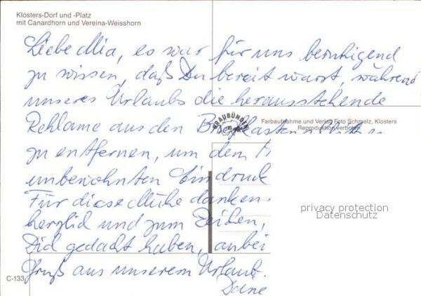 Eisenbahn Klosters-Dorf Canardhorn Vereina-Weissh – Bild 2