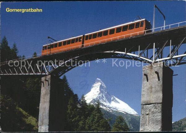 Zahnradbahn Gornergratbahn Findelbachbrücke Zermatt
