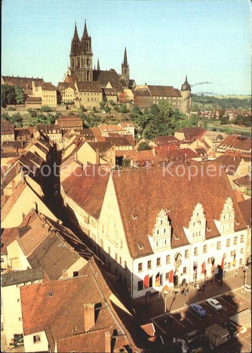 Meissen Elbe Sachsen Dom Albrechtsburg Fliegeraufnahme