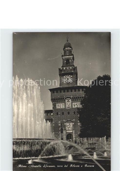 Milano Castello Sforzesco torre Filarete Fonta