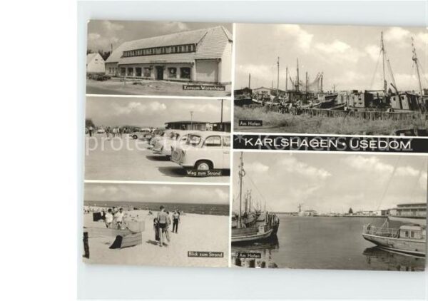 Karlshagen Hafen Strand Weg zum Strand Konsum Ware
