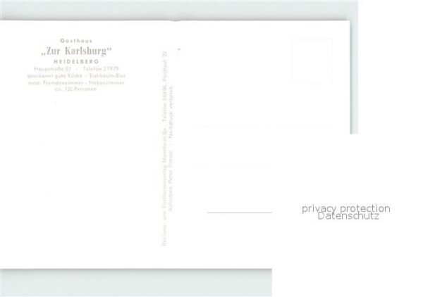 Heidelberg Neckar Gasthaus zur Karlsburg – Bild 2
