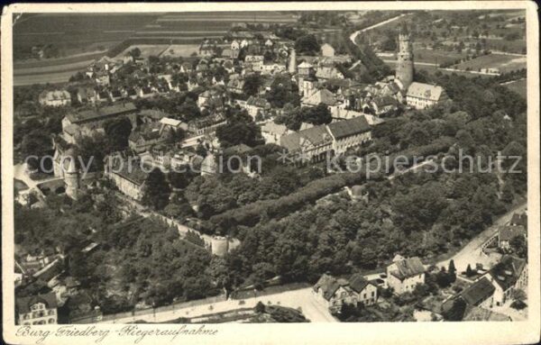 Friedberg Hessen Burg Friedberg Fliegeraufnahme