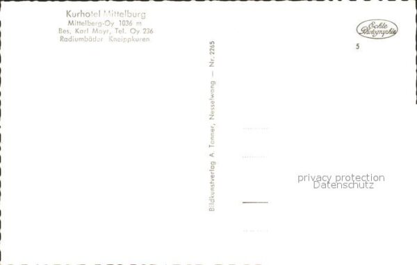 Mittelberg Oy Kurhotel Mittelburg – Bild 2