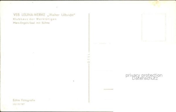 Leuna VEB Leuna-Werke Walter Ulbricht Marx-En – Bild 2