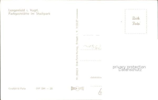 Lengenfeld Vogtland Parkgaststätte Stadtpark – Bild 2