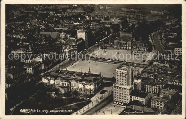 Leipzig Augustusplatz Fliegeraufnahme